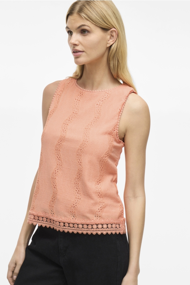 VITORTENA O-NECK S/L TOP 14106582 CADMIUM ORANGE